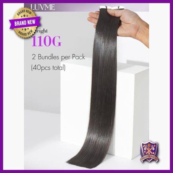 Human Hair Tape-In Extensions 18 Inch 50 Pieces Silky Straight main image 5